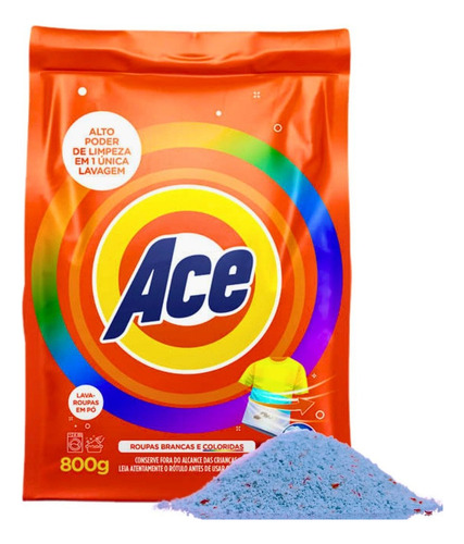 Kit 3 Sabão Lava Roupas Ace Todo Branco Fosse Assim 800g