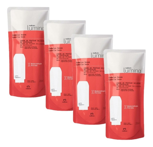 4 Repuesto Crema De Peinar Cabello Seco - mL a $102