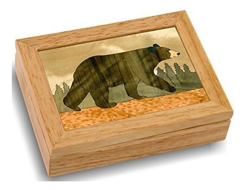 Arte De Madera Caja De Oso Hecho A Mano En Los Eeuu Calidad