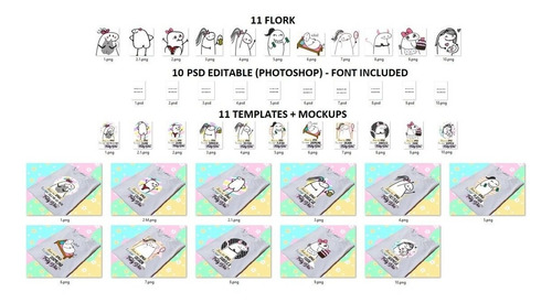 Flork Amigas 1 - Photoshop Editable (font + Mockup Incluido)
