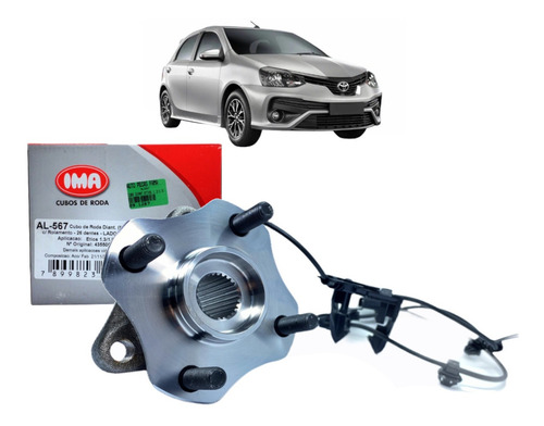 Cubo Roda Dianteira Etios 1.3 1.5 2012 A 2019 Lado Direito