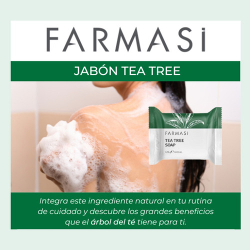 Jabon Tea Tree Farmasi Control De Acne Piel Grasa Y Mixta
