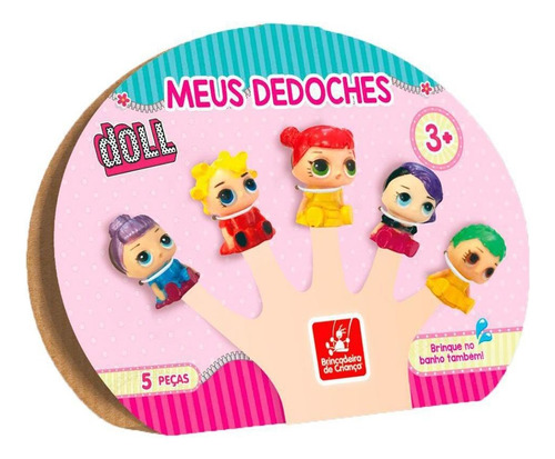 Dedoches Doll - 5 Unidades - Brincadeira De Criança - 7 Cm