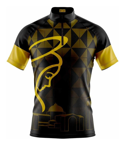 Camisa Befast Aparecida Preta E Dourada Ciclismo Bike