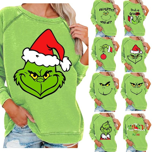 Grinch Robó Navidad Monster Sudadera Parejas Sudadera