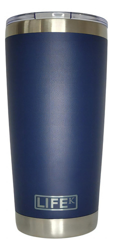 Copo Térmico Inox Parede Dupla Vácuo Com Tampa Tritan Cor Azul-marinho