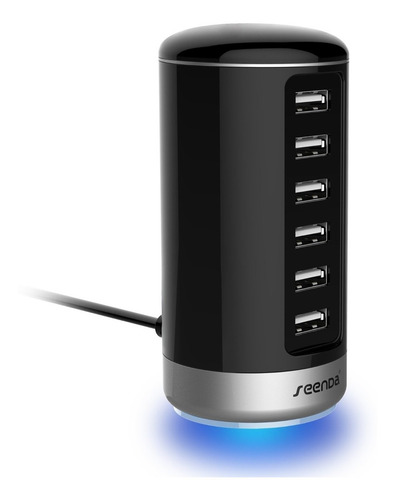 Imagen 1 de 7 de Multi Cargador Usb Seenda 6 Puertos De Escritorio Inteligent