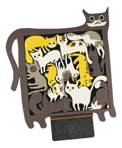 Puzzle Cat Puzzle Aprenda Actividades Multipropósito