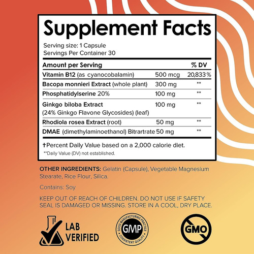 Suplemento Nootrópico Para El Cerebro-vital Vitamins Sin Sabor