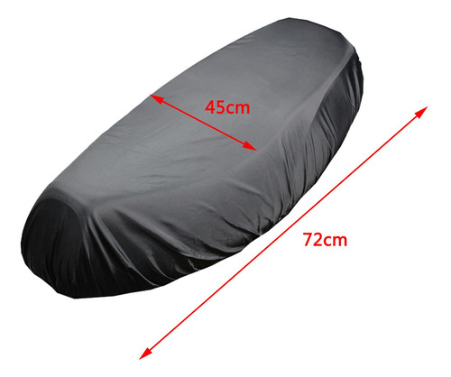 Funda De Asiento De Motocicleta Universal A Prueba Negro M