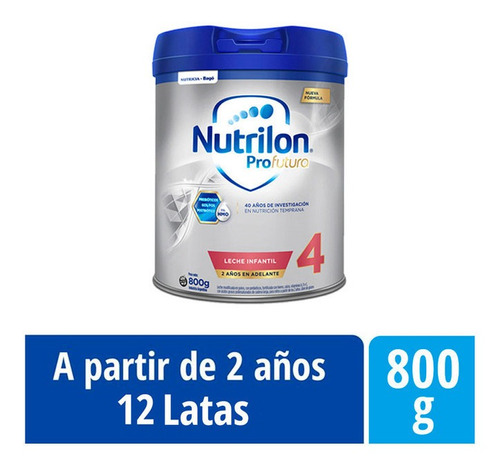 Leche En Polvo Nutrilon Profutura 4 Lata 800 Gr X 12 Un