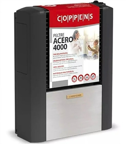 Calefactor a gas Coppens Peltre Acero TB 4000 para ambientes de 80m² - gris oscuro