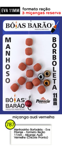 Anteninha Manhosinho  Barão 787 Borboleta Pitanga 11mm