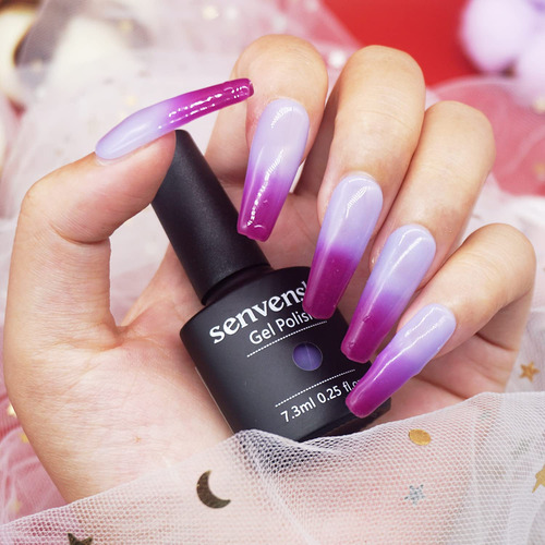 Senvenski Esmalte De Uñas De Gel Que Cambia De Color, Negro