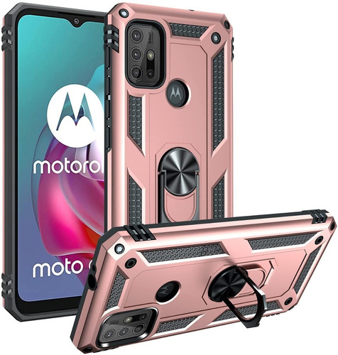 Forro Estuche Protector Para Moto G20, G30 Y G10 Anillo 360