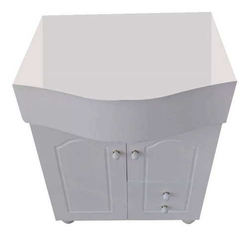 Vanitory Laqueado Mdf 60cm Puertas Cajones Patas Antihumedad