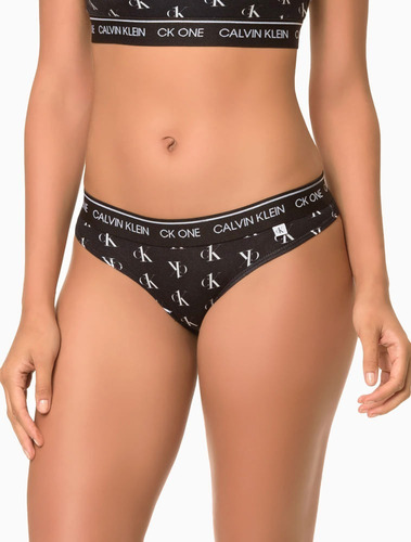 Calcinha Tanga Calvin Klein Ck One Cotton - Preto - Original