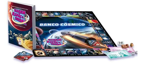 JOGO BANCO IMOBILIÁRIO CÓSMICO COM LIVRO VIAGEM AO ESPAÇO SIDERAL