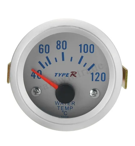 Ajcoflt Medidor de Temperatura del Agua del cami/ón del Coche Digital Led Redondo Sensor de Temperatura Temperatura Moto Volt/ímetro Volt/ímetro Medidor de Voltaje 2 en 1 12,0 V 24 V