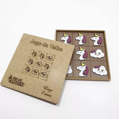 Jogo da velha nuvem unicornio  Produtos Personalizados no Elo7