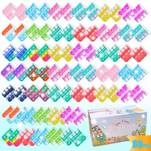 Llavero Mini Pop 80 Piezas Juguetes Sensoriales Mini Pop