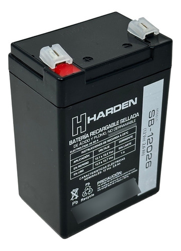Bateria Recargable 12v 2.6amp Sellada Harden Bocina Sb-12026