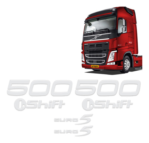  Adesivos Euro 5 500 I.shift Volvo Fh 10/15 Cromado-genérico