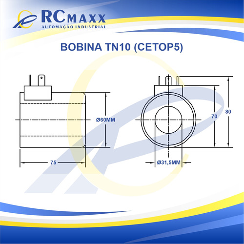 Bobina Solenoide Tn10 24v Mfz12-90yc 24v Dc 36w