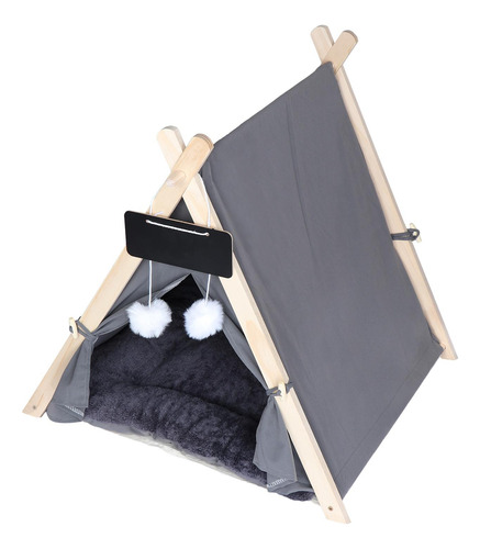 Tipi Para Mascotas, Nido De Invierno, Estera De Lavable Gris
