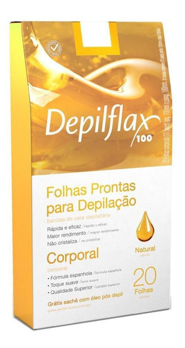 480 Folhas Prontas Depilação Corporal Depilflax Natural