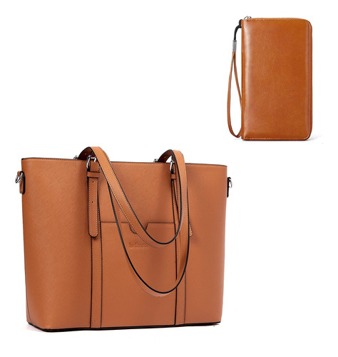 Maletin Para Mujer 15,6  Bolsa Mano Color Marron