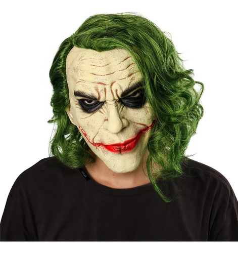 Máscara Joker Guasón De Látex Halloween Cosplay Heath Ledger