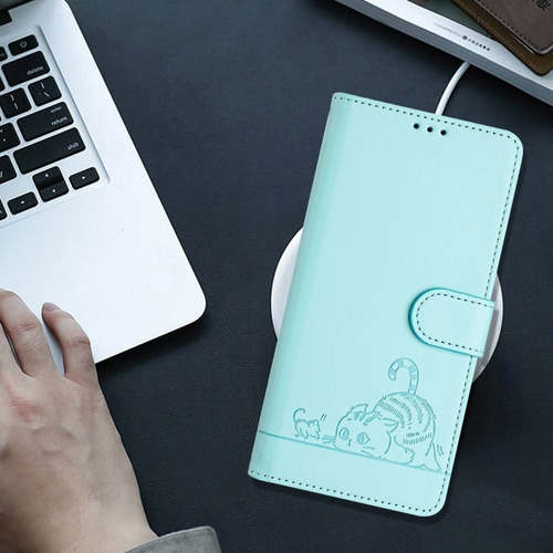 Funda Divertida Con Gato Y Ratón Para Samsung, Con Correa