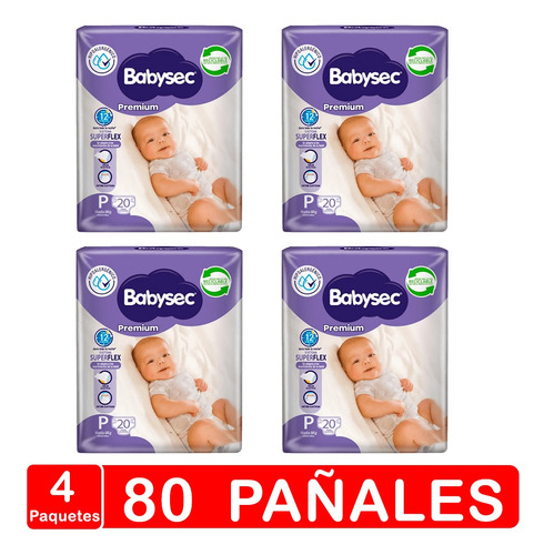 Babysec Premium - Pack X 4 Paquetes - Elige Talla 