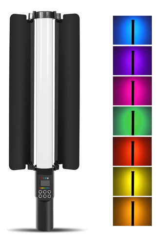 Tubo De Luz Led Rgb De Mano Para Video Con Puerta Plegable