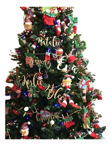 Nombres Para Árbol De Navidad Paquete Con 9 Pintados