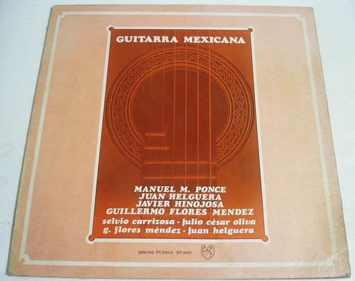 Guitarra Mexicana. Manuel M. Ponce Y Más. Disco Lp Vinil