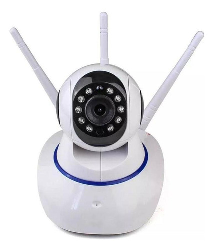 Ip Camera Wifi Com 3 Antenas Onvif Hd P2p 360 Cor Outro