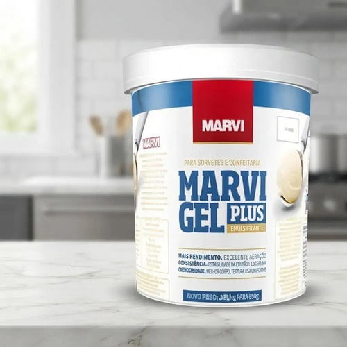 Emulsificante Gel Plus Para Confeitaria E Sorvete 850g Marvi