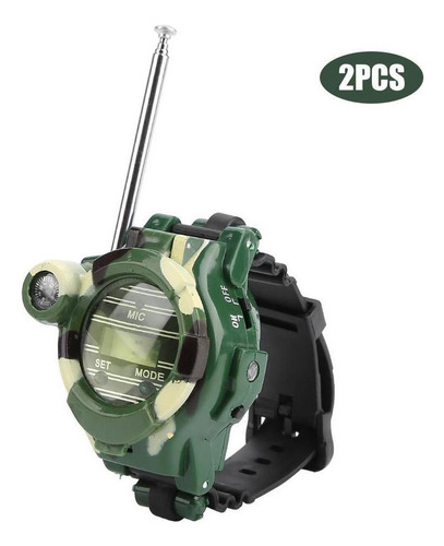 . 2 Unids 7 En 1 Walkie Talkies Reloj Electrónico Radio .