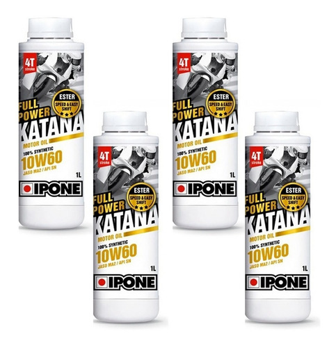 Aceite Moto Ipone Katana 10w60 Full Power 4t Sintetico X4u