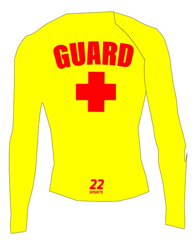 Remera Lycra Guardavidas Uv+50 Proteccion Solar - 22 Sports®