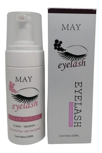 Lash Shampoo Espuma Para Limpieza De Pestañas May 120ml 