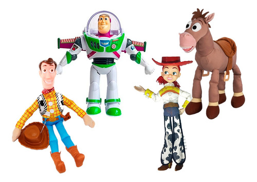 Set X4 Buz + Woody + Jessie + Tiro Al Blanco Toy Story