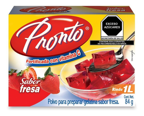 Gelatina Pronto Sabor Fresa 84g