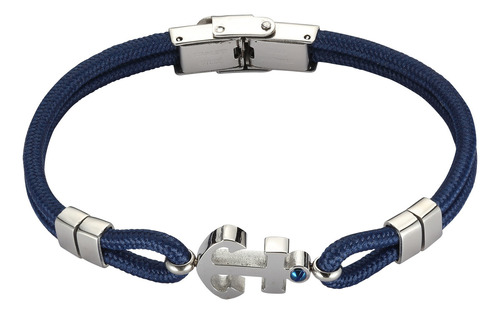 Pulsera De Acero Inoxidable Enso Para Hombre Emb0079bl Azul Diámetro 6 Cm Largo 21 Cm