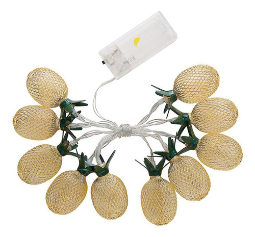 Cadena De Luces Led De Hierro Forjado Con Forma De Piña, 1,6