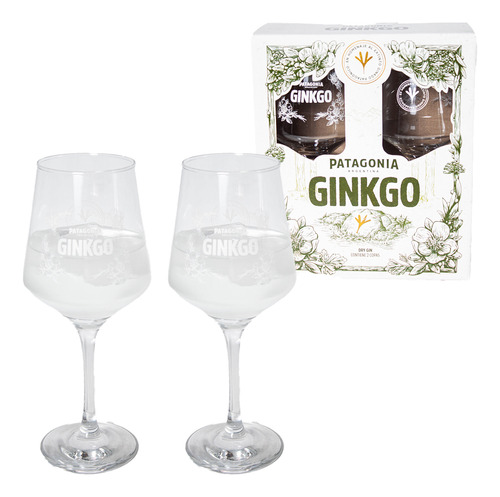 Gift Pack 2 Copas Ginkgo Patagonia 450 Ml Gintonic