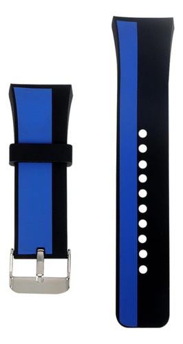 Correa De Silicone Para Reloj Samsung R720 Azul/negro