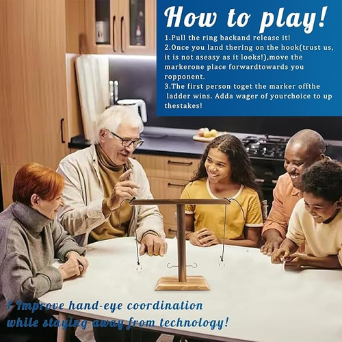 Juego De Lanzamiento De Anillasjuego De Mesa Con Ganchos